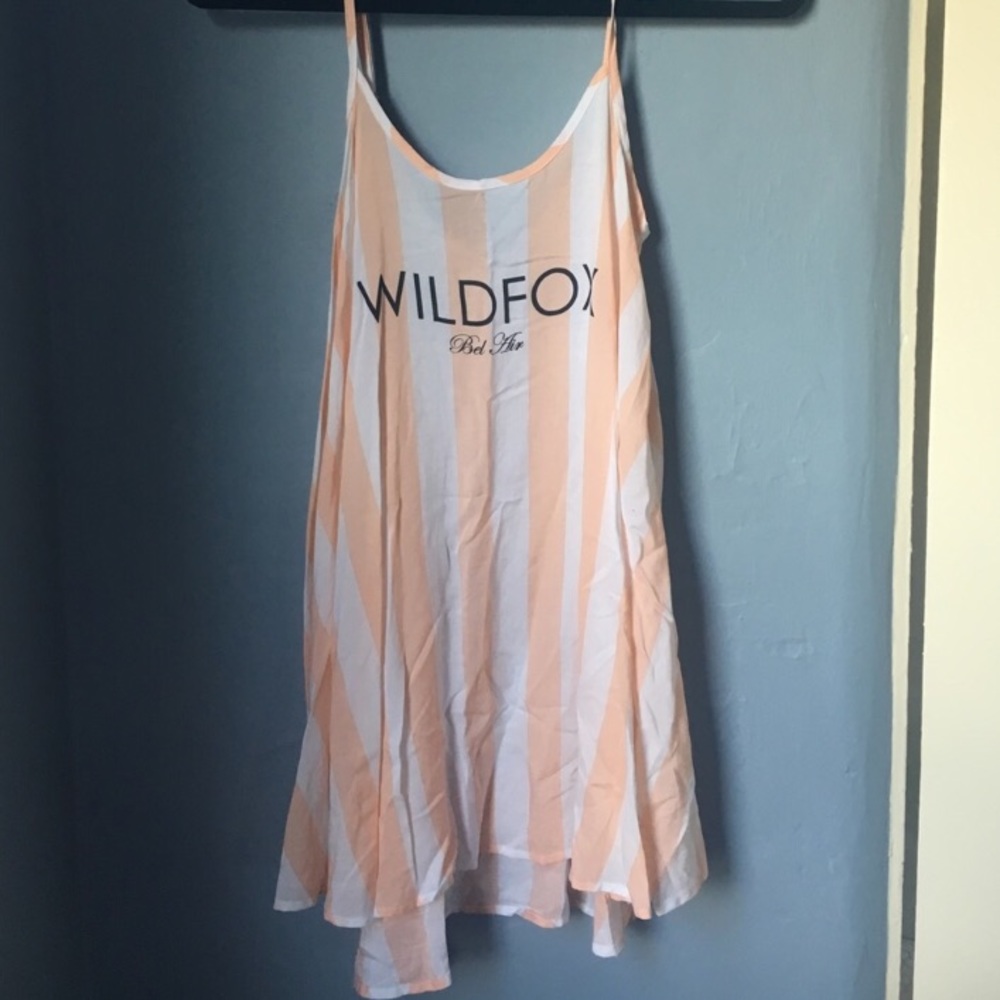 Wildfox “Bel Air” Beach Cover Up - peach & white
